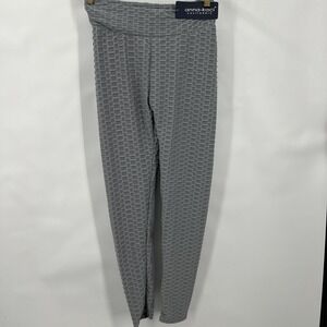 Anna-Kaci Honey Comb High‎ Waist Gray Leggings Yoga Active NWT Lg